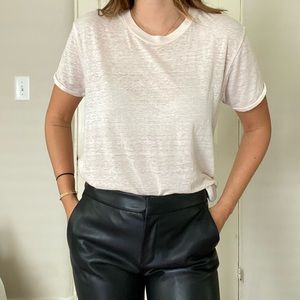 Sheer cream tee